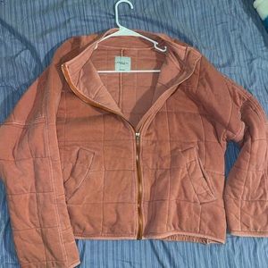 Quilted Zip Sweatshirt